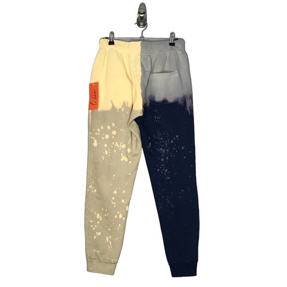 La Detresse Acid Wash Blue and Tan Cotton‎ Jogger - Picture 2 of 4